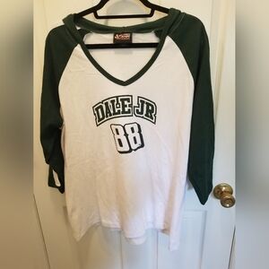 Green and White Dale Jr 88 Cotton Hoodie